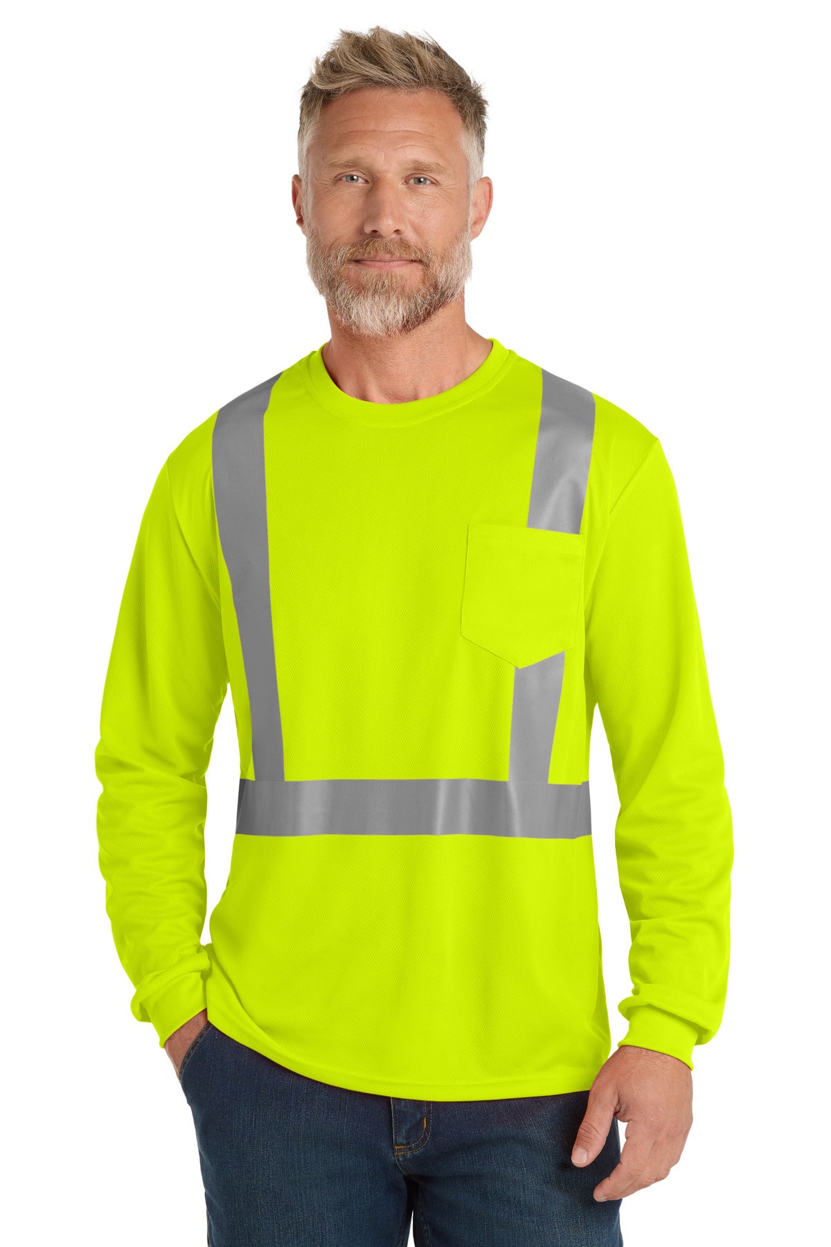 CornerStone  ANSI 107 Class 2 Mesh Long Sleeve Tee CS201