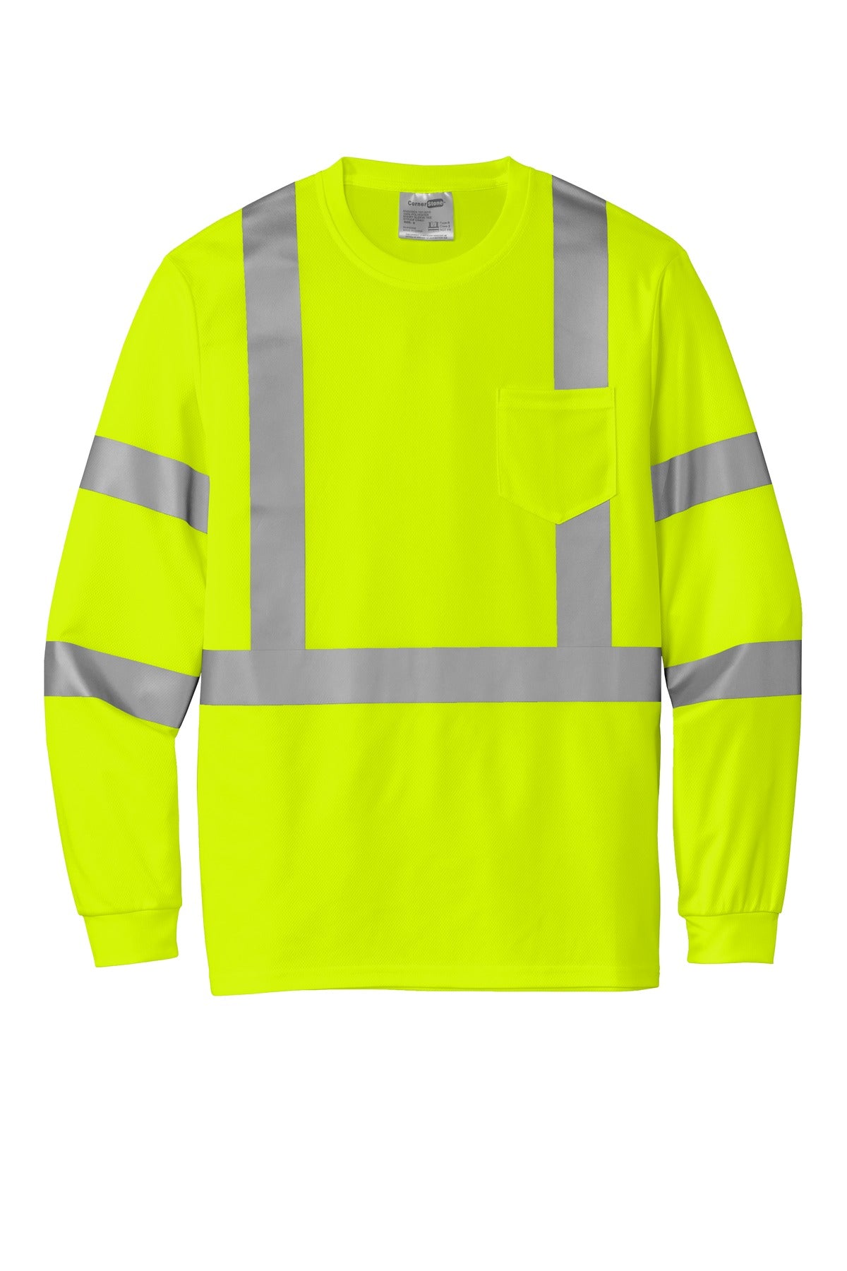 CornerStone ANSI 107 Class 3 Mesh Long Sleeve Tee CS203