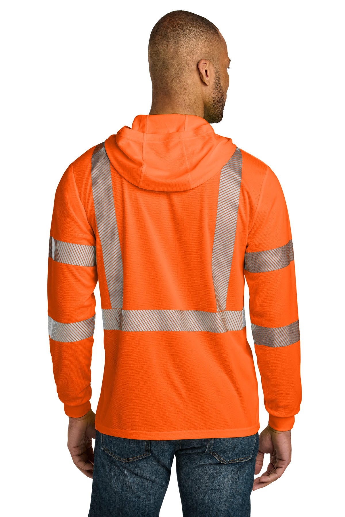 CornerStone ANSI 107 Class 3 Long Sleeve Segmented Tape Hooded Tee CS208