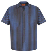 Red Kap Short Sleeve Striped Industrial Work Shirt CS20