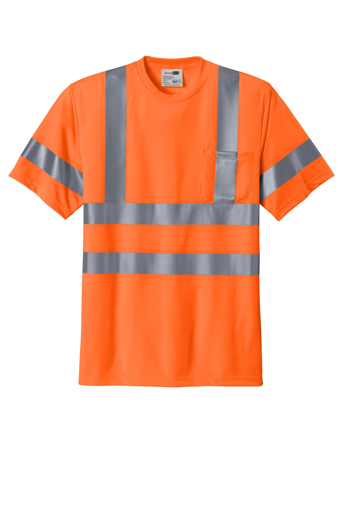 CornerStone ANSI 107 Class 3 Short Sleeve Snag-Resistant Reflective T-Shirt CS408