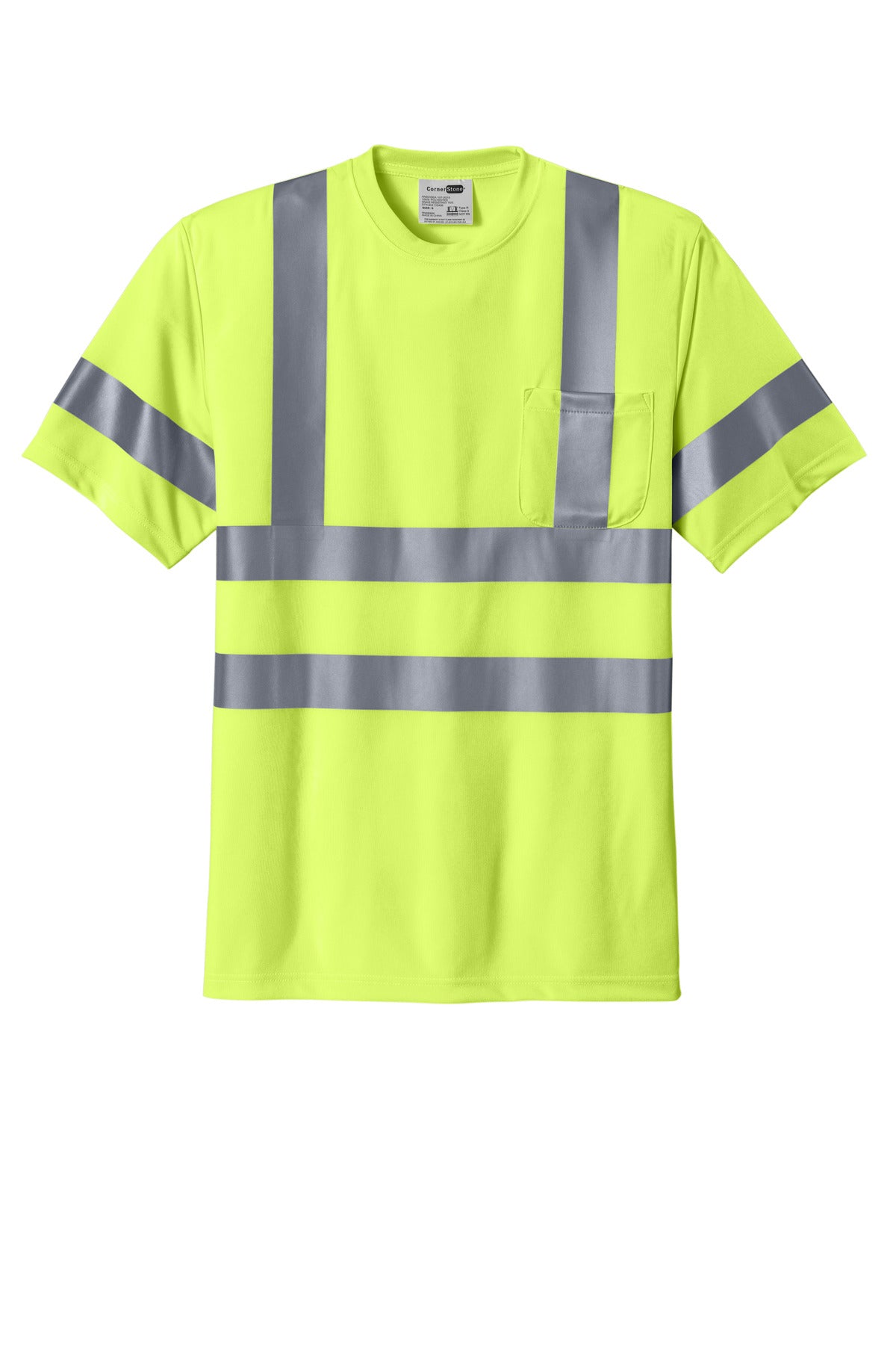 CornerStone ANSI 107 Class 3 Short Sleeve Snag-Resistant Reflective T-Shirt CS408