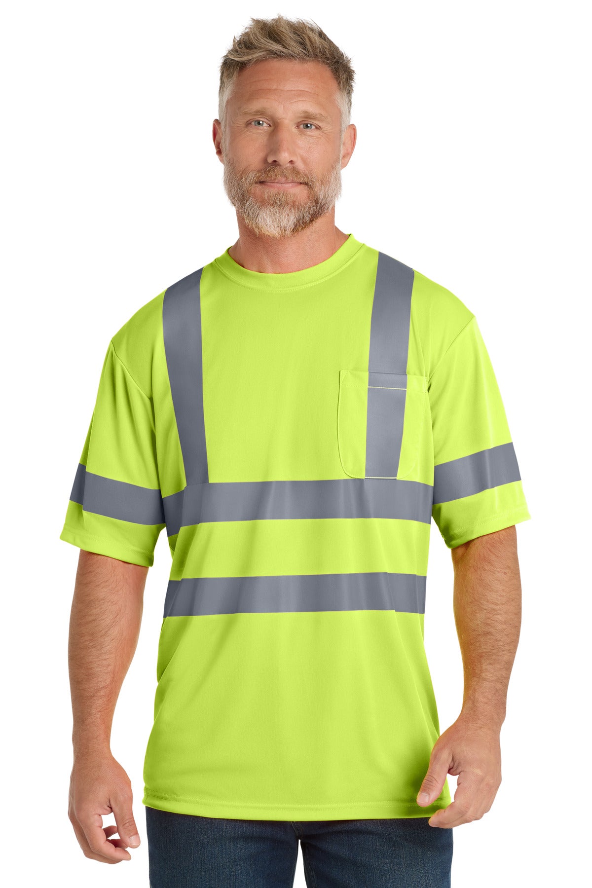 CornerStone ANSI 107 Class 3 Short Sleeve Snag-Resistant Reflective T-Shirt CS408