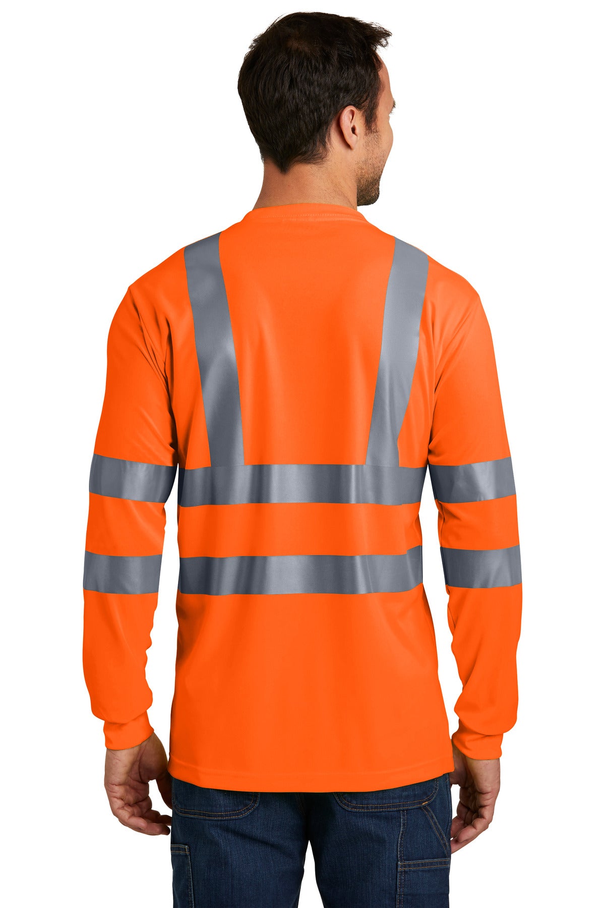CornerStone ANSI 107 Class 3 Long Sleeve Snag-Resistant Reflective T-Shirt CS409