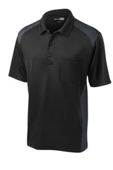 CornerStone Select Snag-Proof Two Way Colorblock Pocket Polo CS416