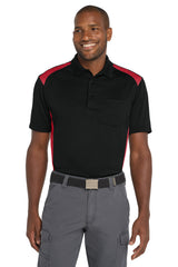 CornerStone Select Snag-Proof Two Way Colorblock Pocket Polo CS416