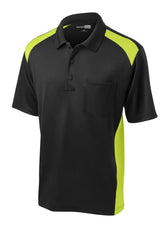 CornerStone Select Snag-Proof Two Way Colorblock Pocket Polo CS416