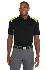 CornerStone Select Snag-Proof Two Way Colorblock Pocket Polo CS416