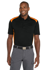 CornerStone Select Snag-Proof Two Way Colorblock Pocket Polo CS416