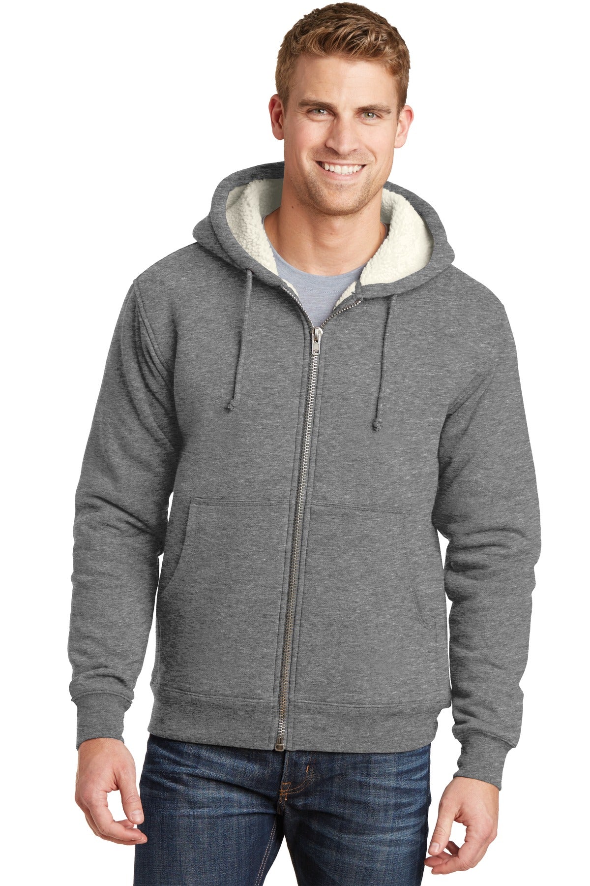 CornerStone Heavyweight Sherpa-Lined Hooded Fleece Jacket CS625