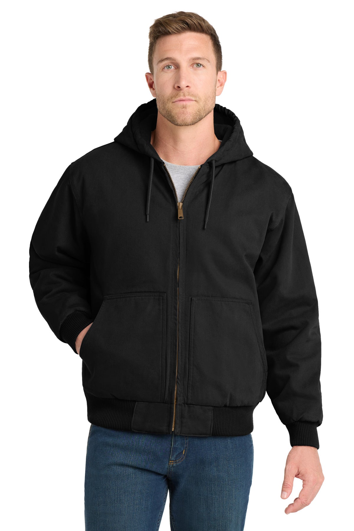 CornerStone Washed Duck Cloth Insulated Hooded Work Jacket CSJ41