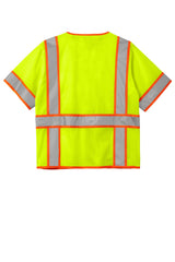 CornerStone  ANSI 107 Class 3 Surveyor Mesh Zippered Two-Tone Short Sleeve Vest CSV106