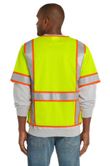 CornerStone  ANSI 107 Class 3 Surveyor Mesh Zippered Two-Tone Short Sleeve Vest CSV106