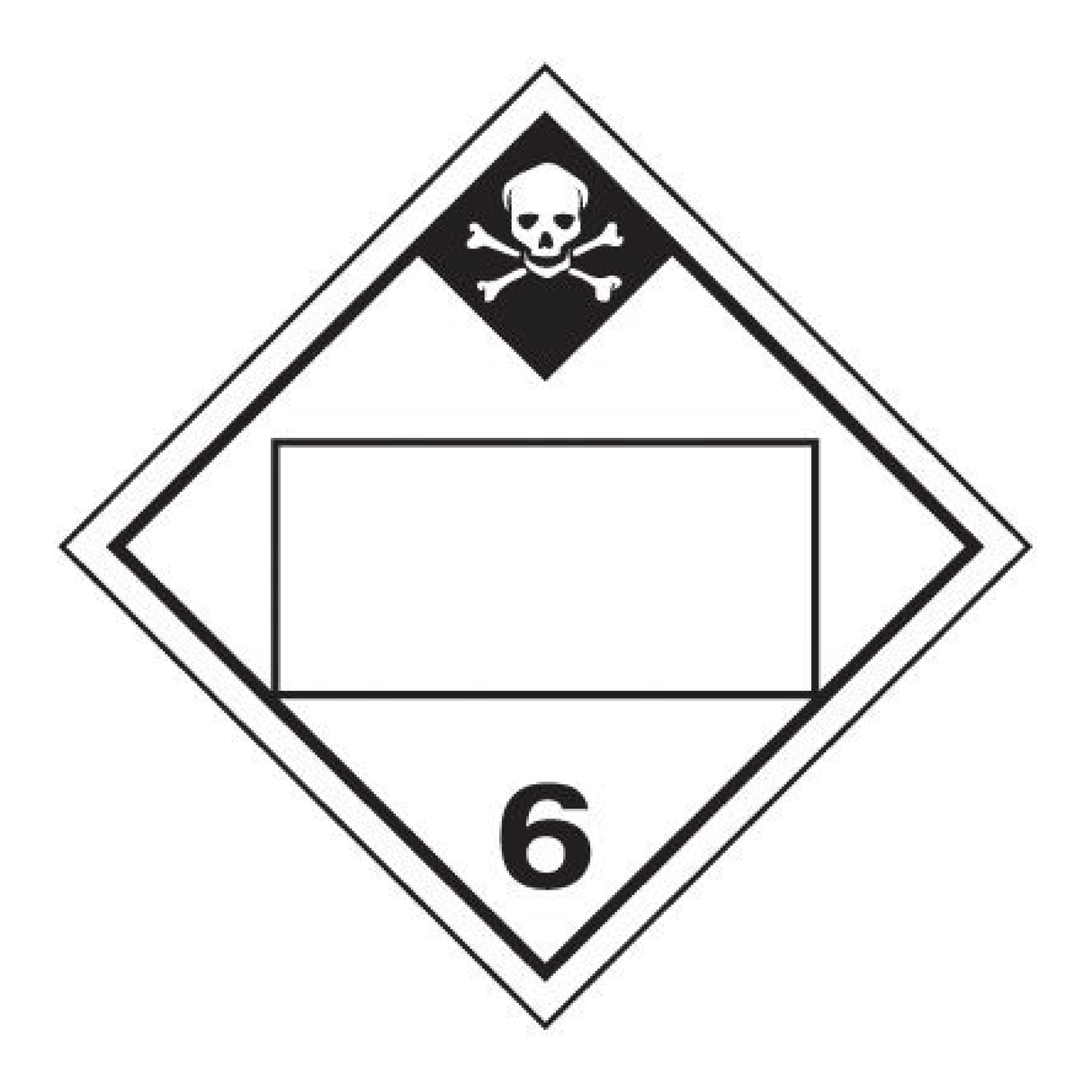Custom D.O.T. Placard - Class 6 Poison