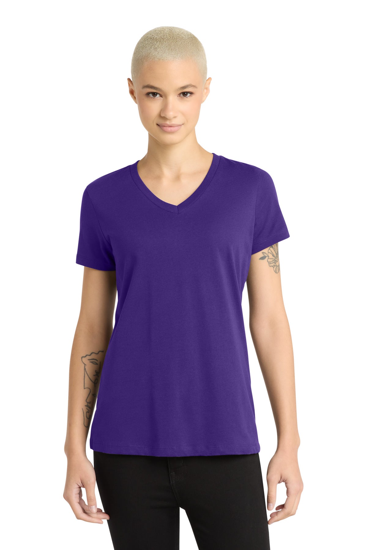 District Women's Perfect Weight V-Neck Tee DM1170L