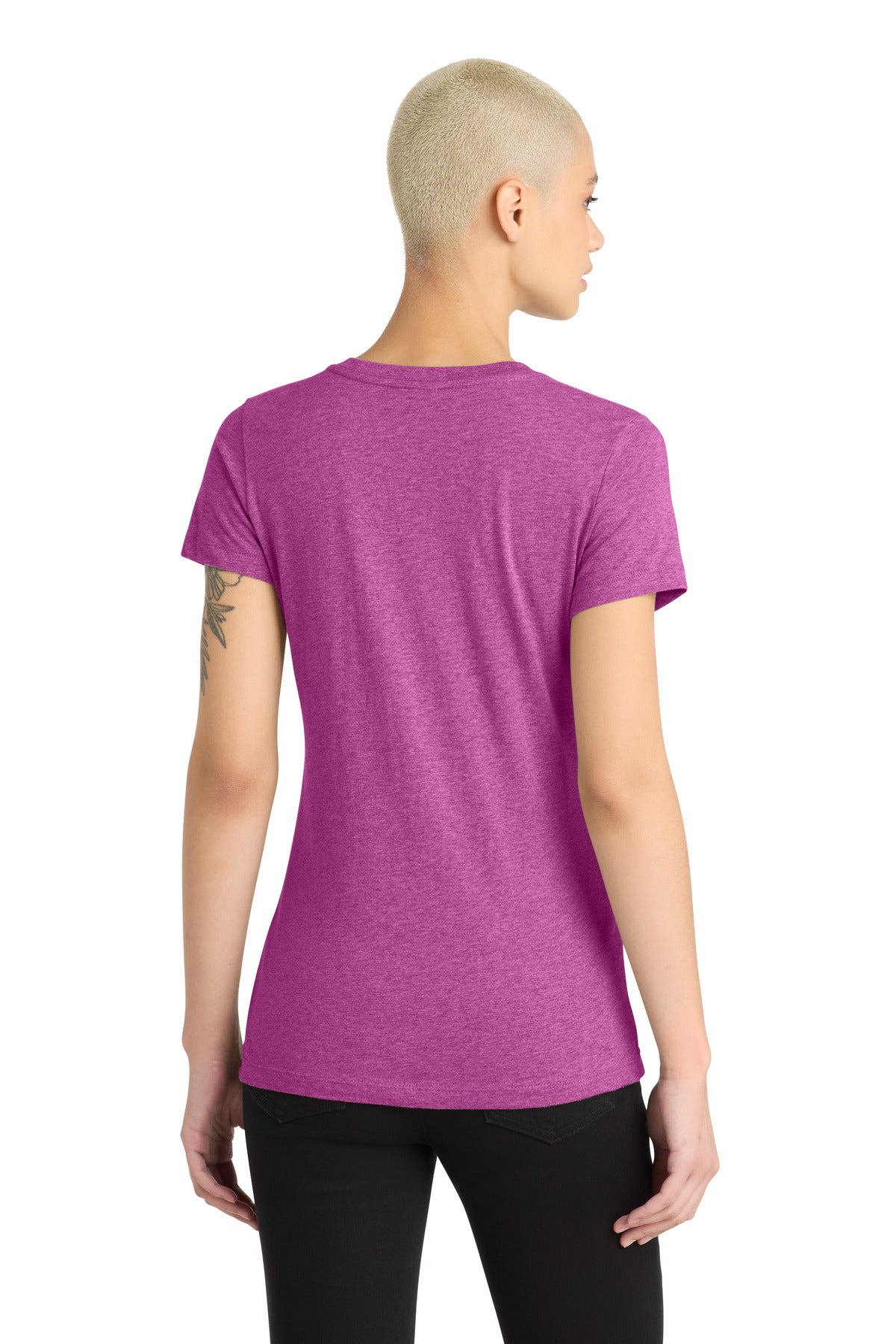 District Women's Perfect Blend CVC V-Neck Tee DM1190L