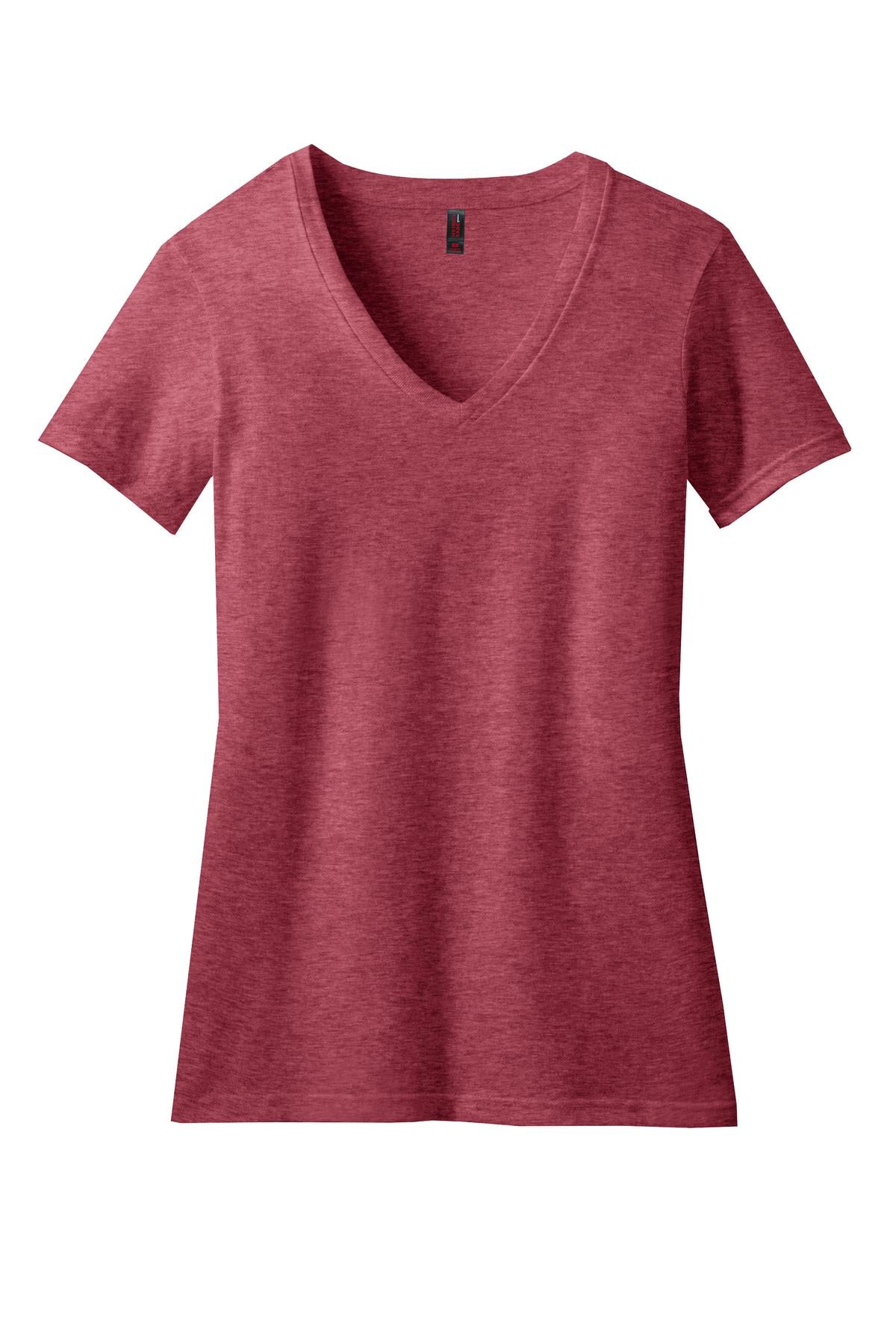 District Women's Perfect Blend CVC V-Neck Tee DM1190L