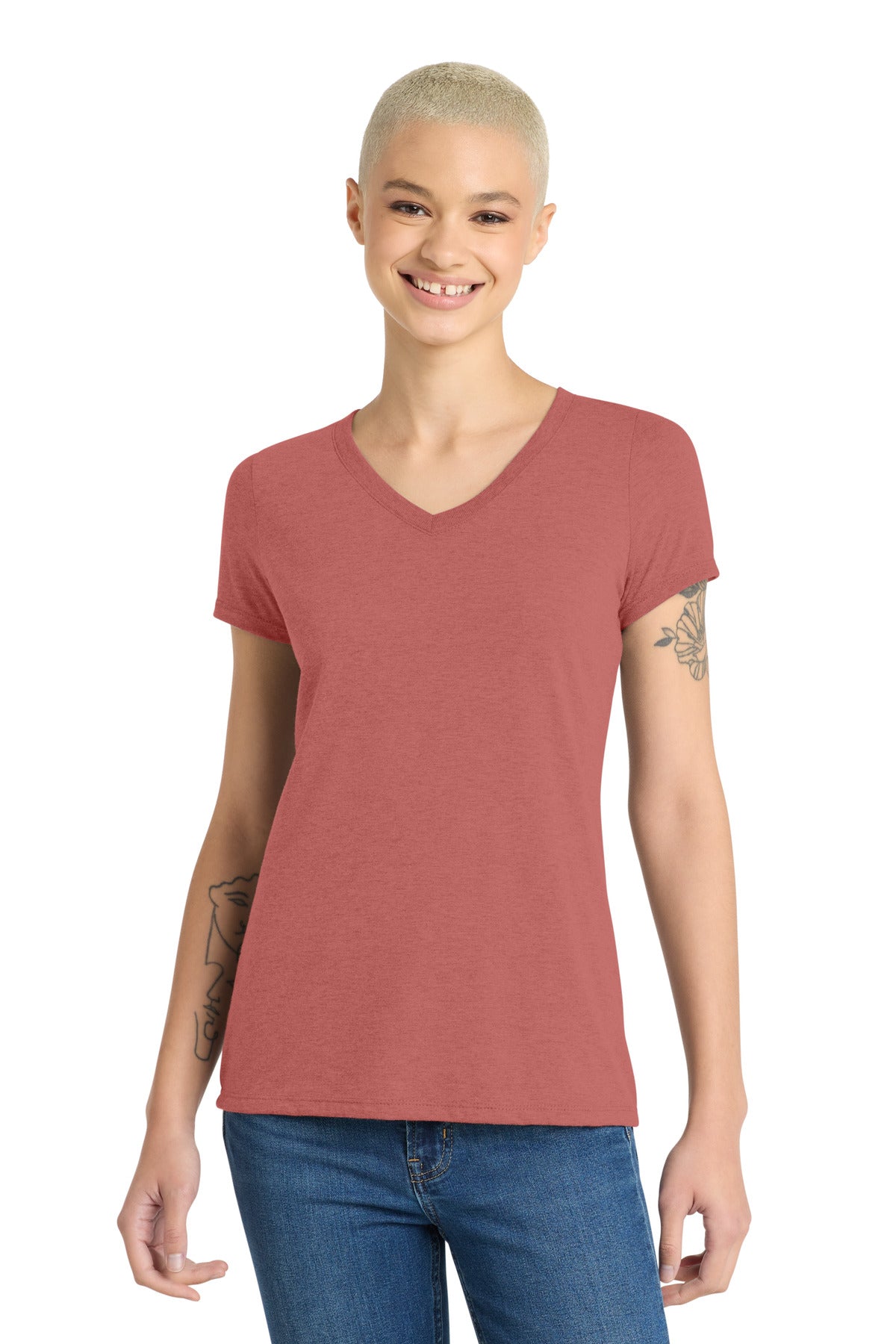 District Women's Perfect Tri V-Neck Tee DM1350L