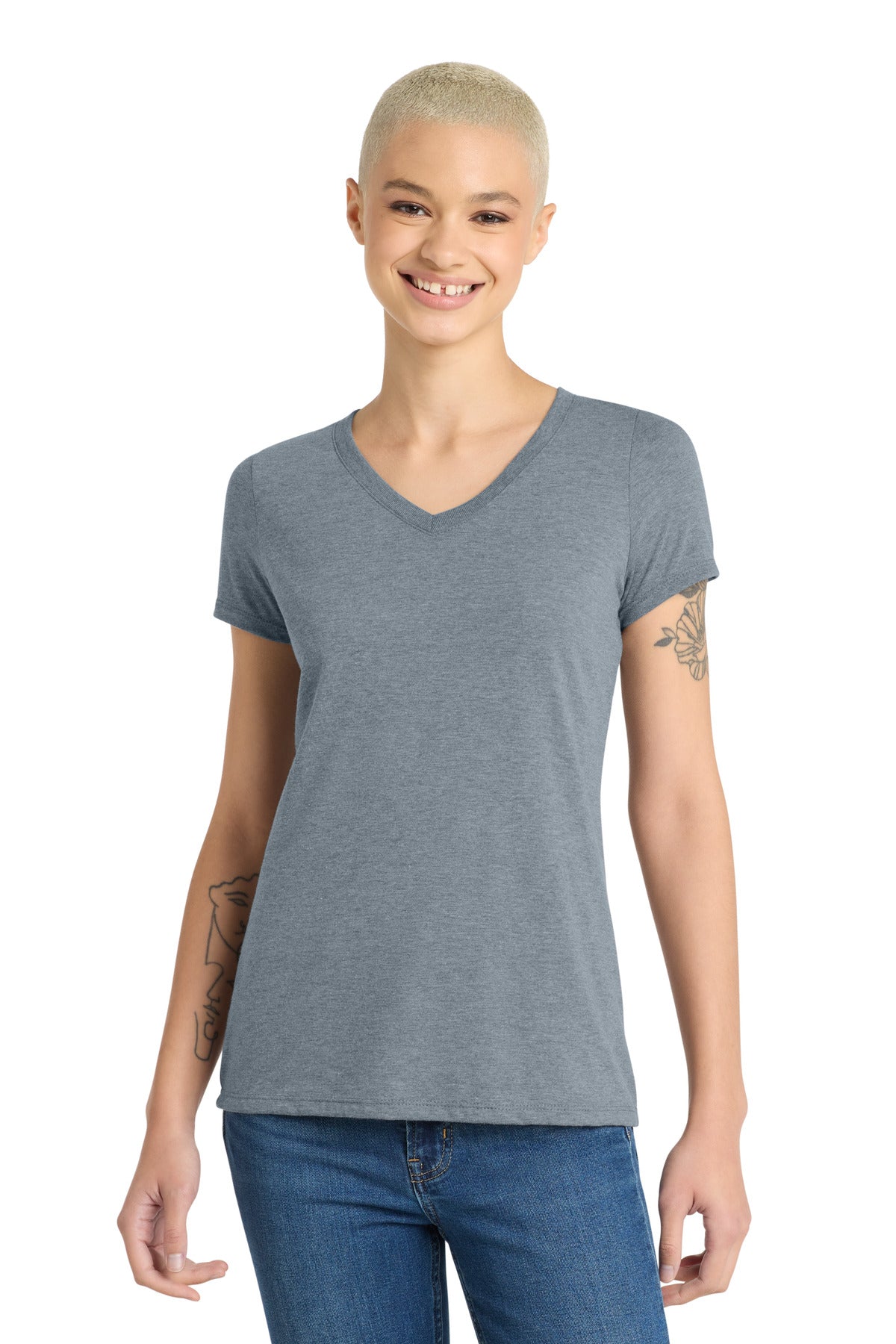 District Women's Perfect Tri V-Neck Tee DM1350L
