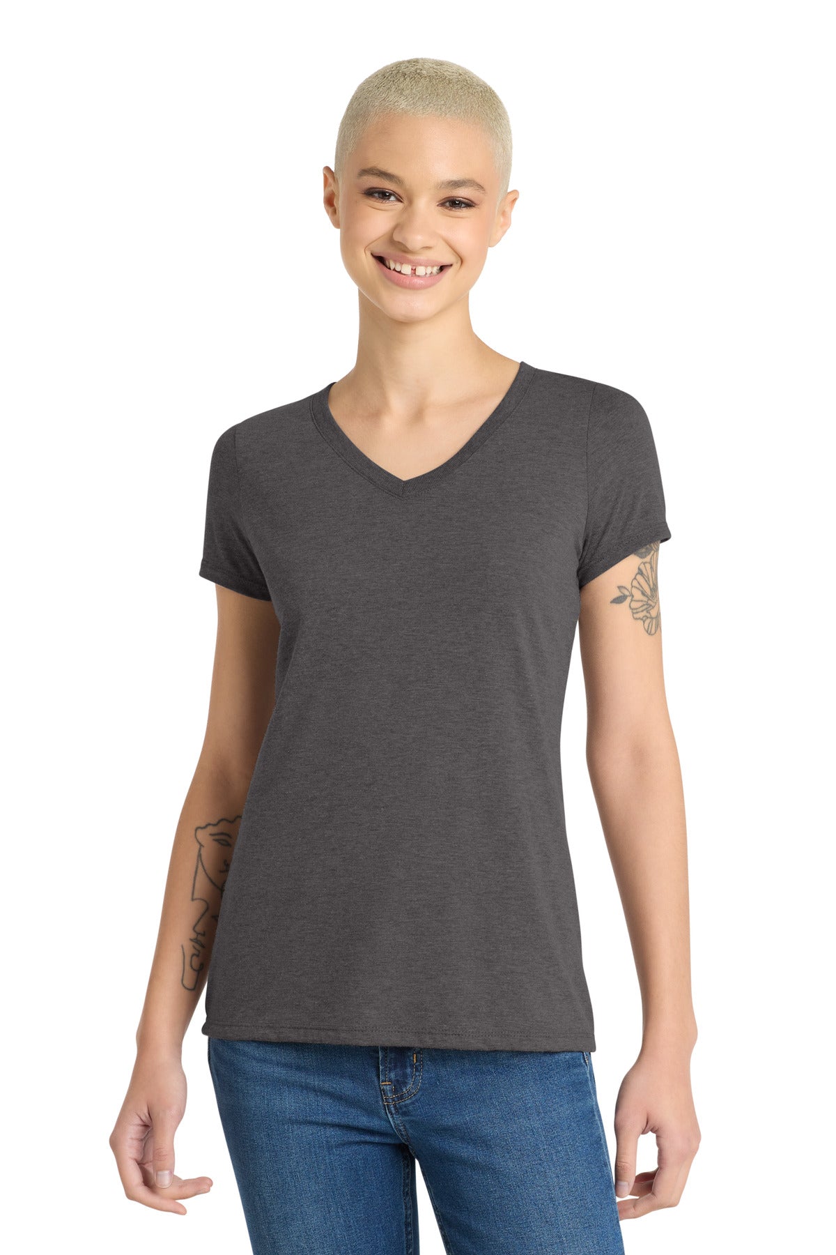 District Women's Perfect Tri V-Neck Tee DM1350L