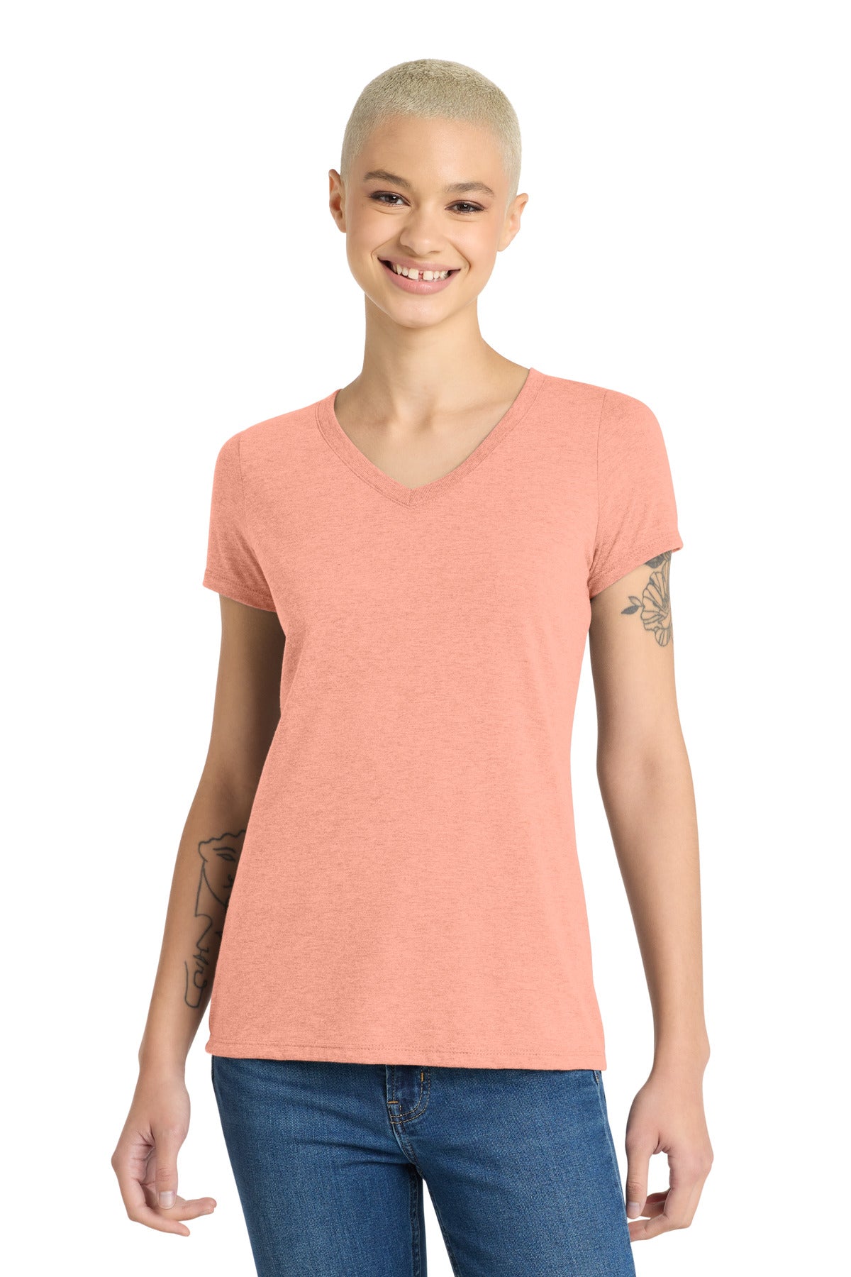 District Women's Perfect Tri V-Neck Tee DM1350L