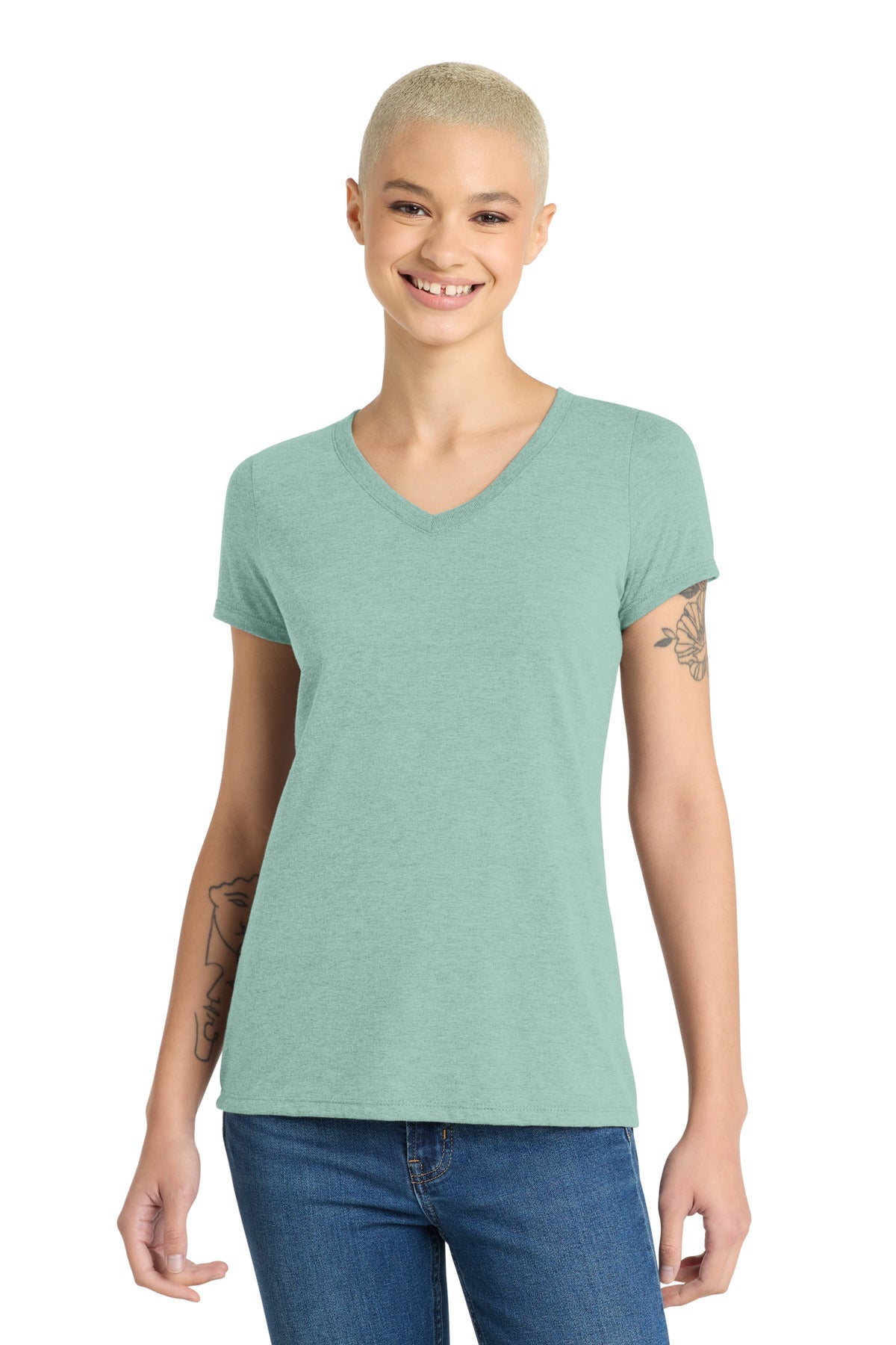 District Women's Perfect Tri V-Neck Tee DM1350L