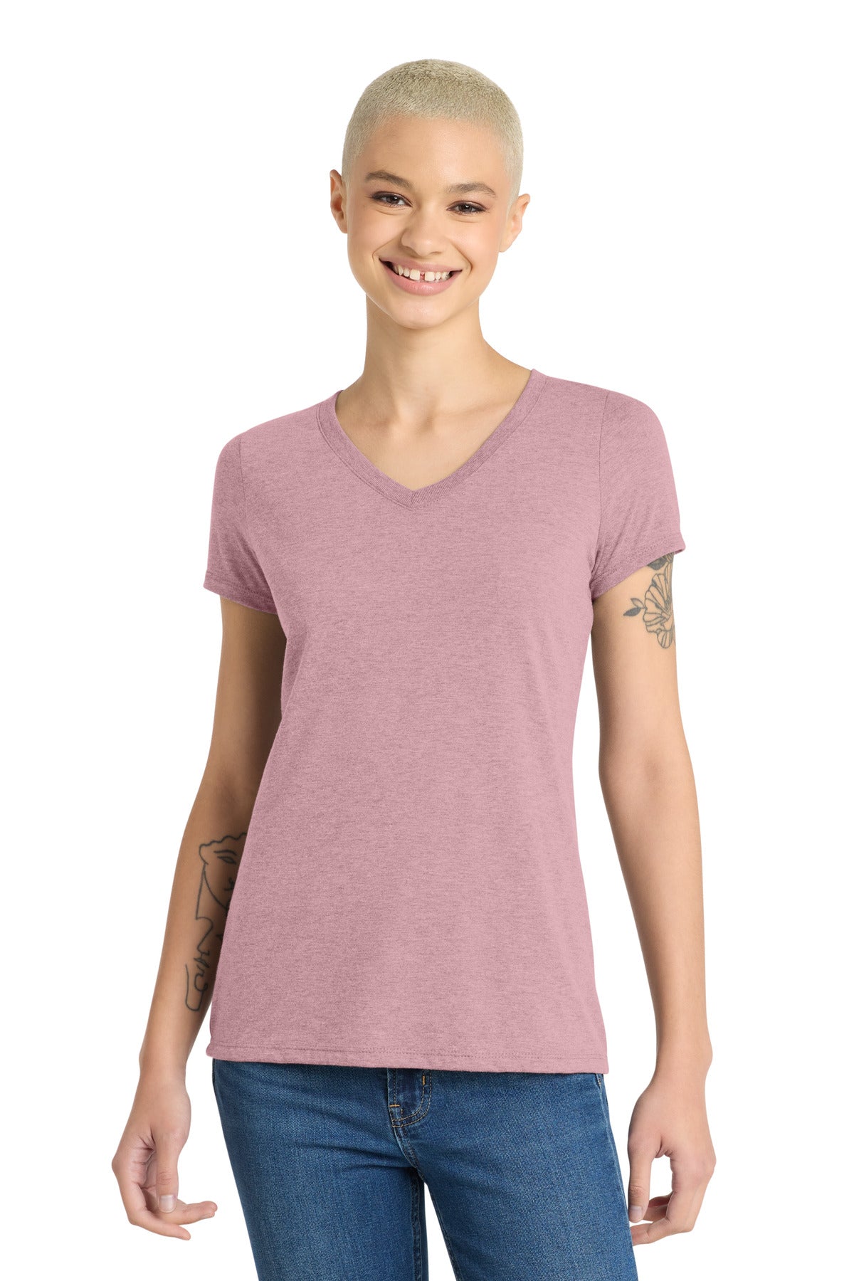 District Women's Perfect Tri V-Neck Tee DM1350L