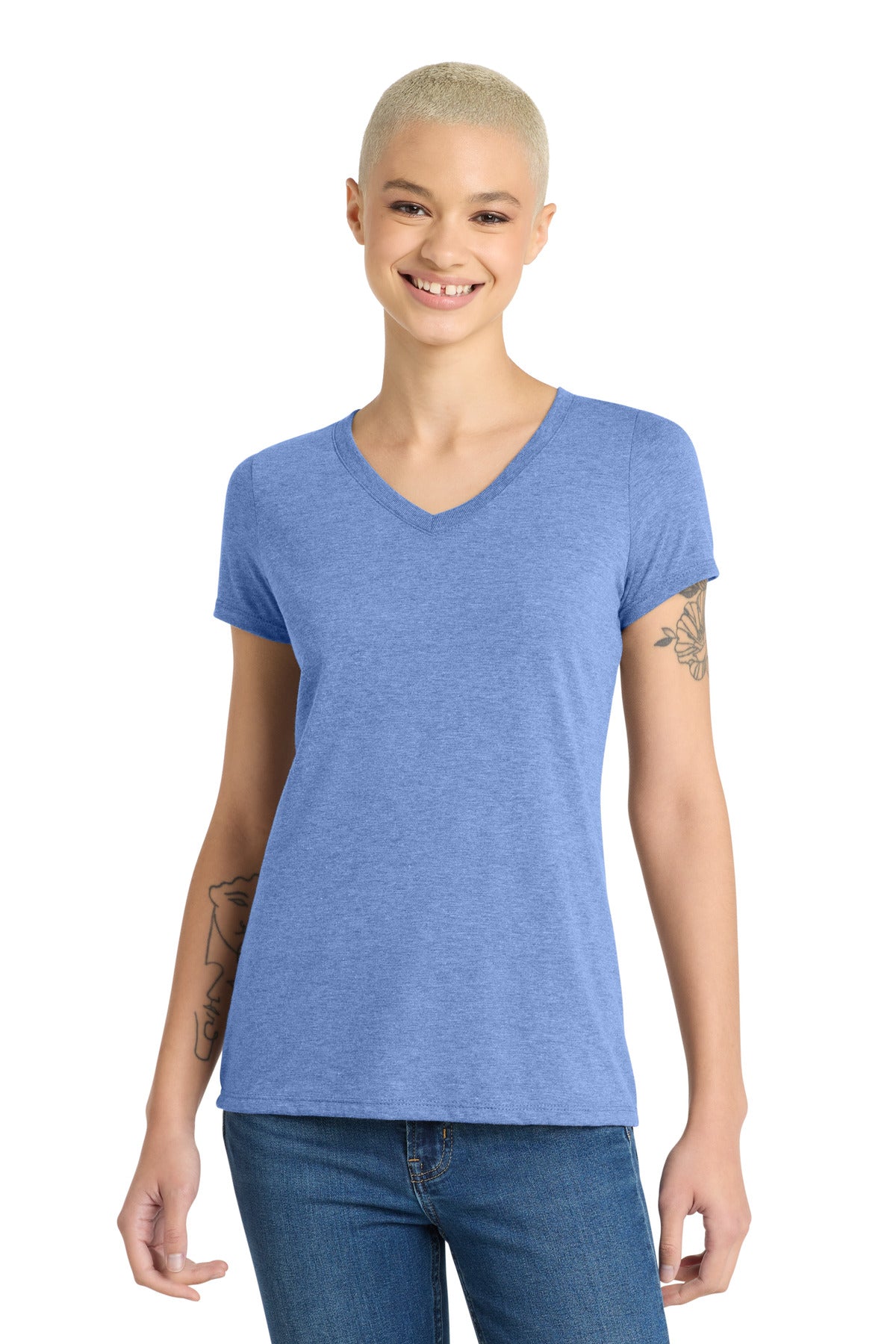 District Women's Perfect Tri V-Neck Tee DM1350L