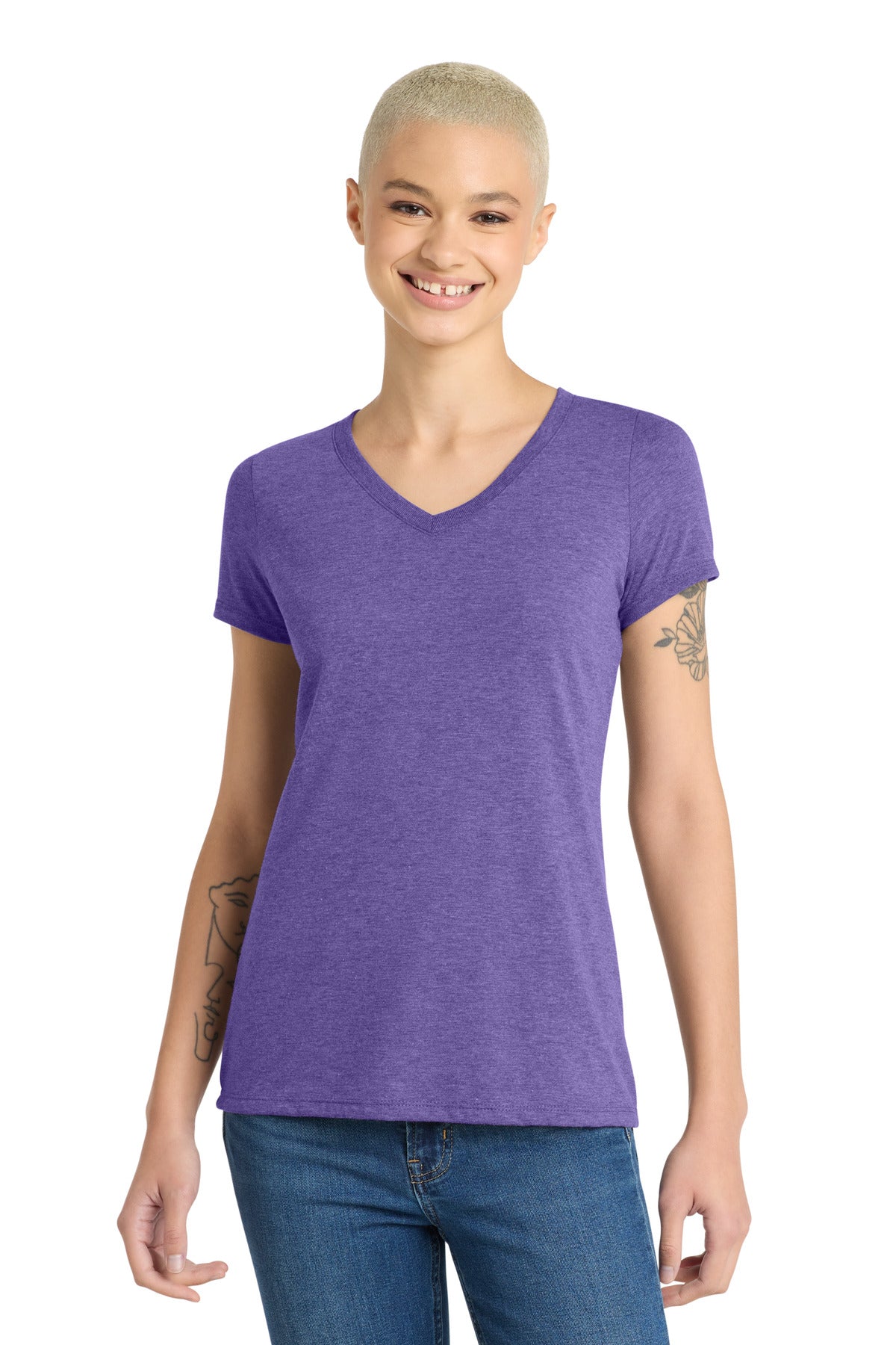 District Women's Perfect Tri V-Neck Tee DM1350L