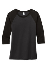 District Women's Perfect Tri 3/4-Sleeve Raglan DM136L