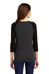 District Women's Perfect Tri 3/4-Sleeve Raglan DM136L