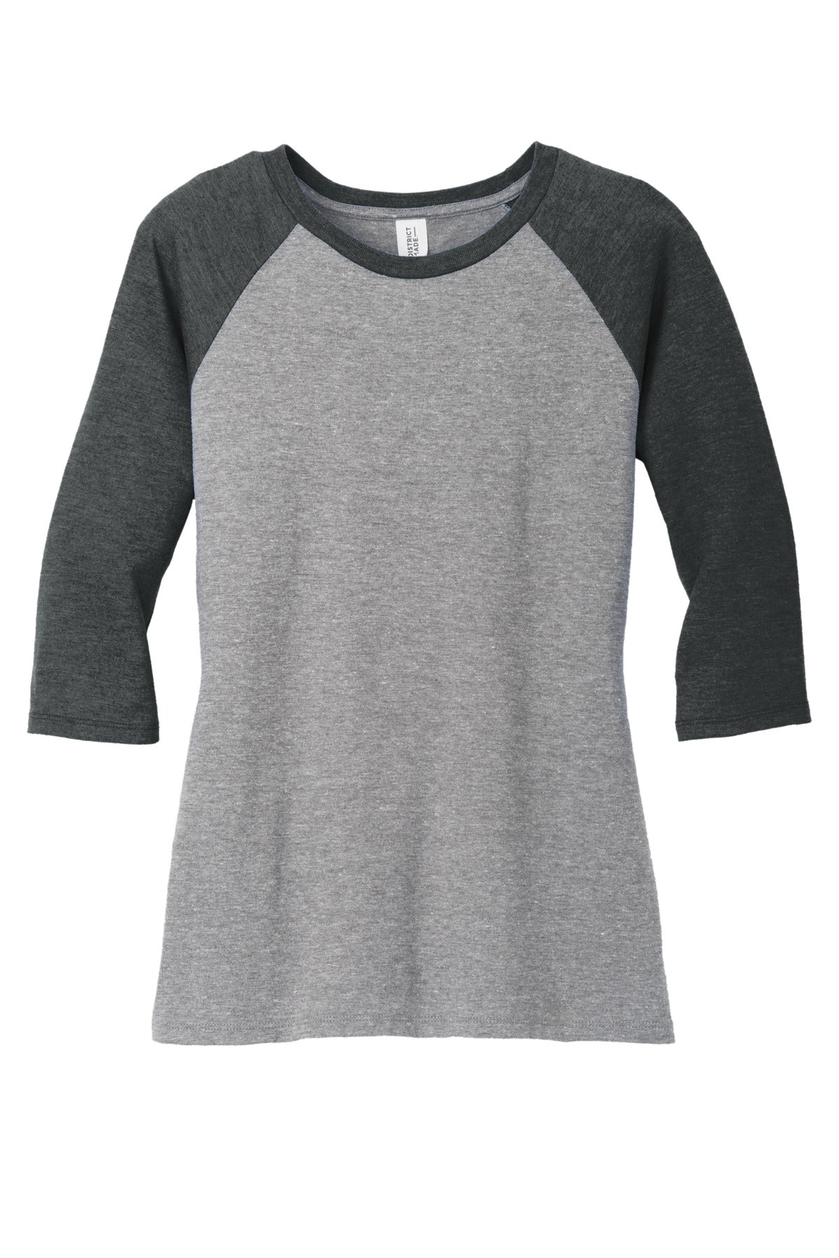 District Women's Perfect Tri 3/4-Sleeve Raglan DM136L