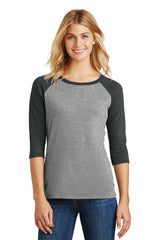District Women's Perfect Tri 3/4-Sleeve Raglan DM136L