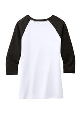 District Women's Perfect Tri 3/4-Sleeve Raglan DM136L
