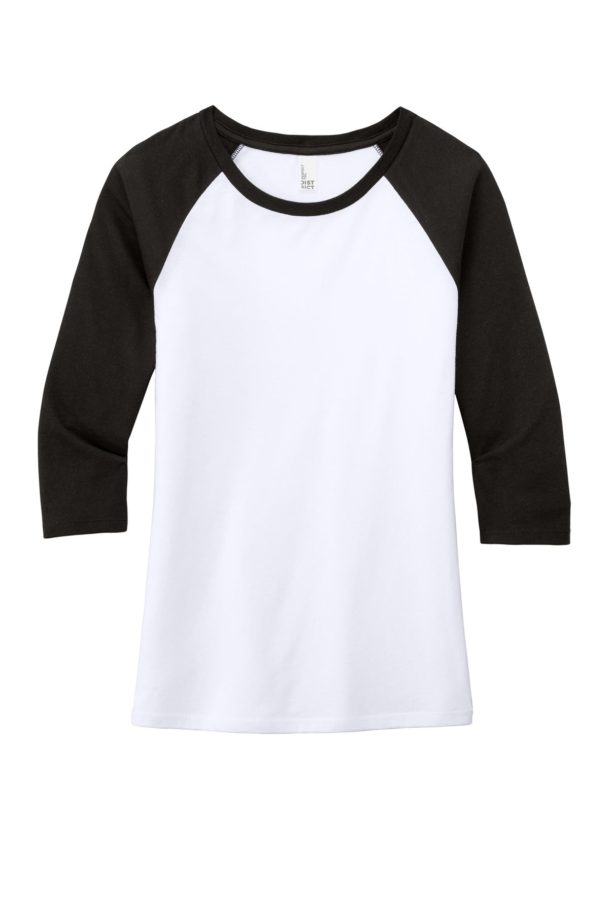 District Women's Perfect Tri 3/4-Sleeve Raglan DM136L