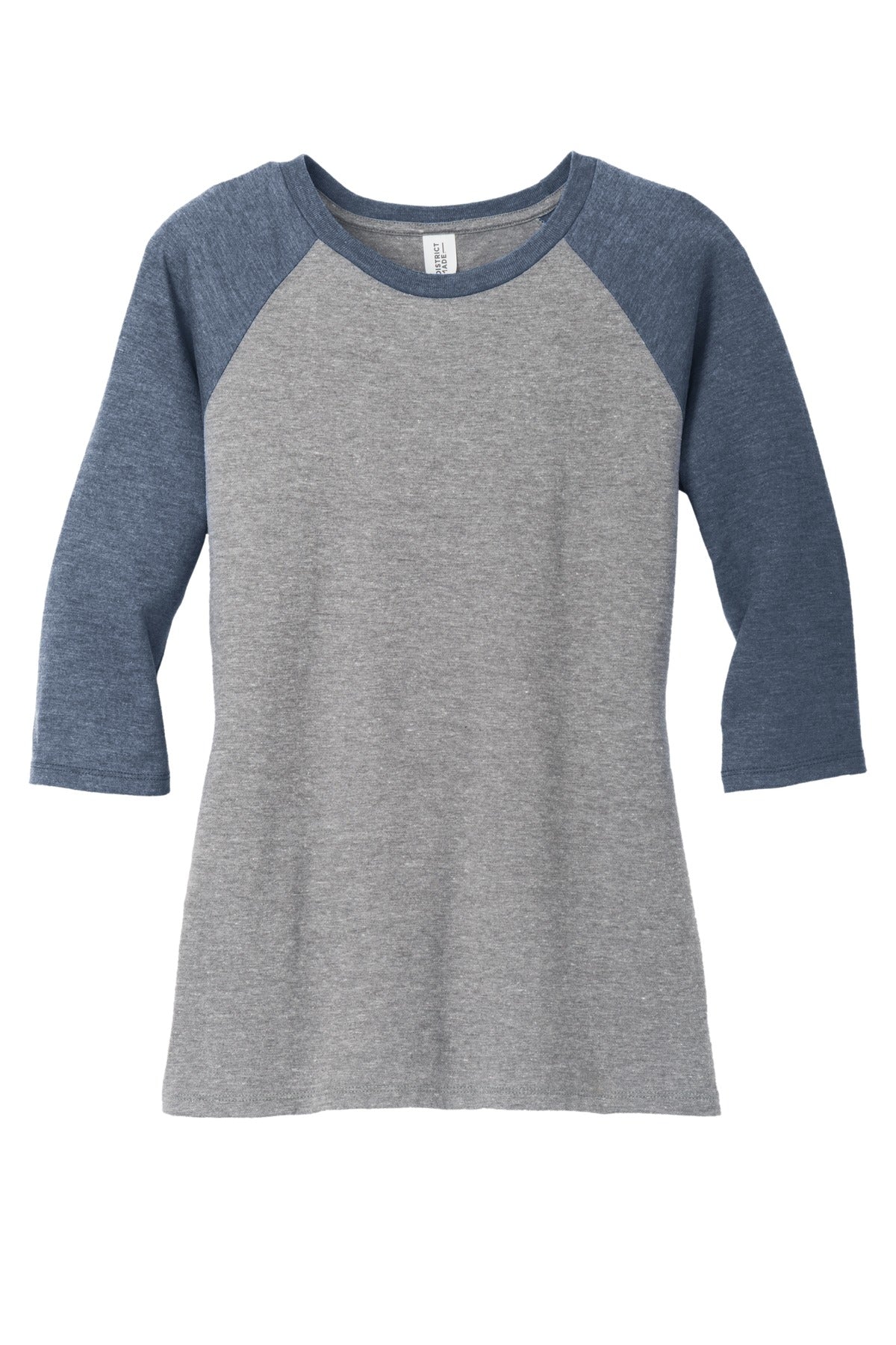 District Women's Perfect Tri 3/4-Sleeve Raglan DM136L