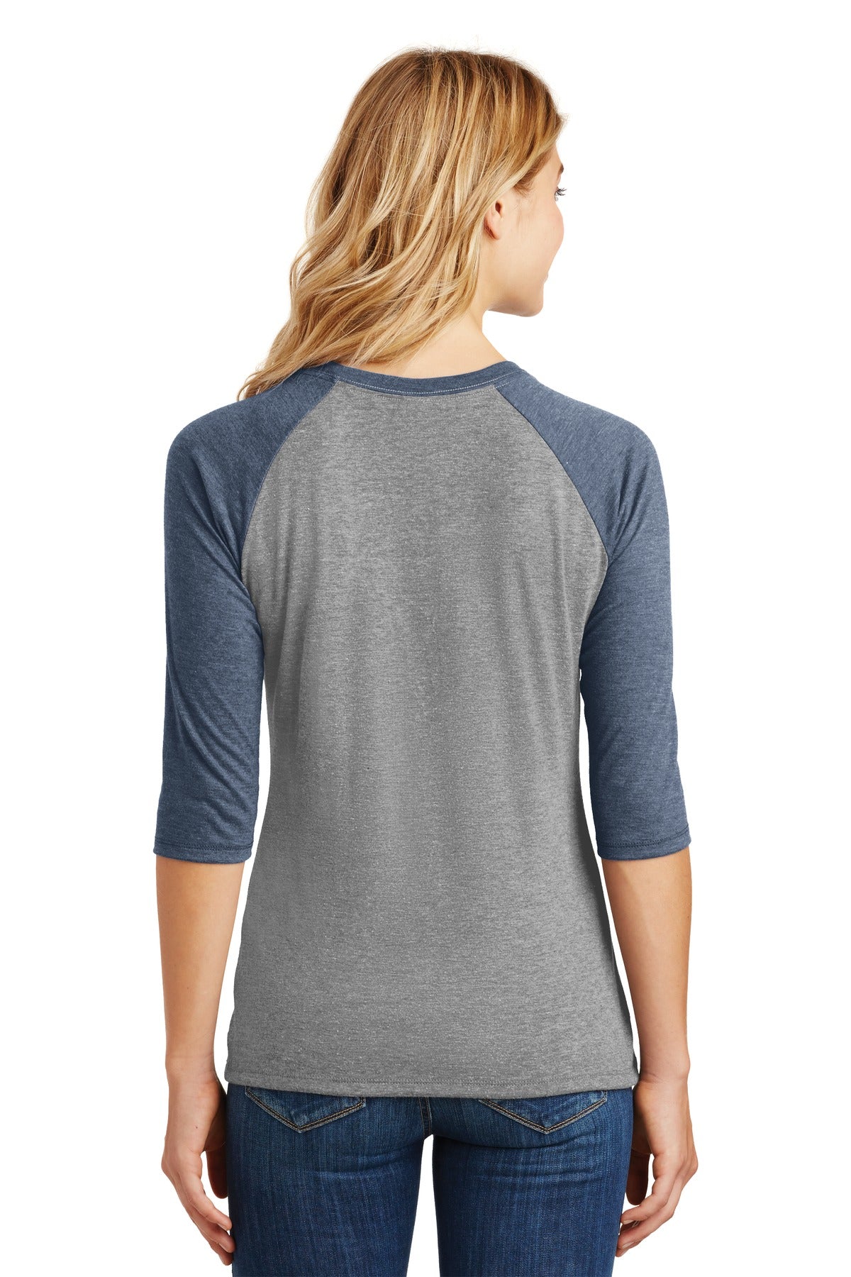 District Women's Perfect Tri 3/4-Sleeve Raglan DM136L