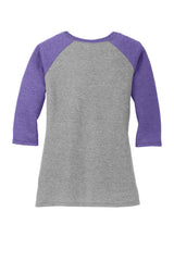 District Women's Perfect Tri 3/4-Sleeve Raglan DM136L