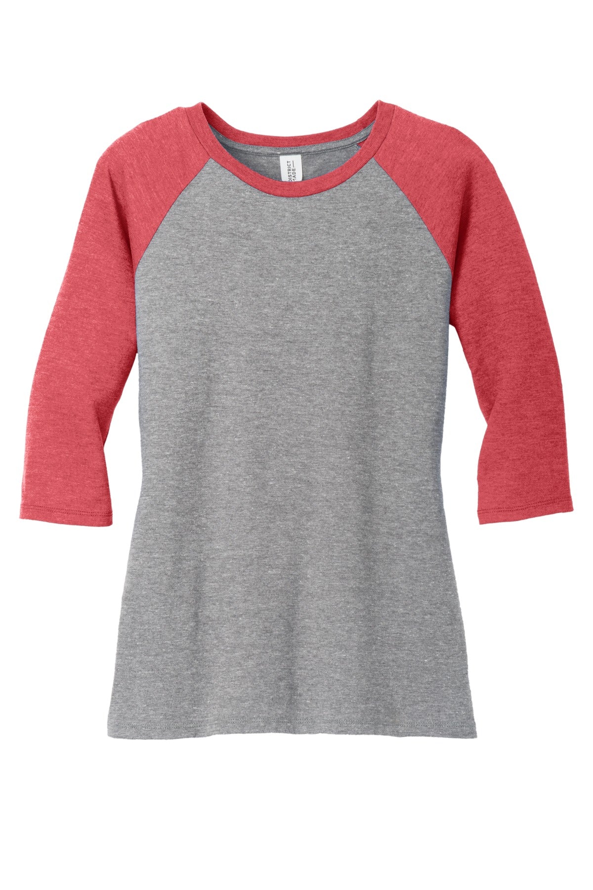 District Women's Perfect Tri 3/4-Sleeve Raglan DM136L