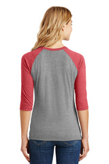District Women's Perfect Tri 3/4-Sleeve Raglan DM136L