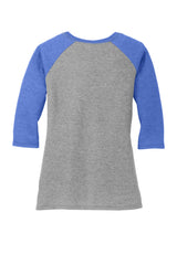 District Women's Perfect Tri 3/4-Sleeve Raglan DM136L