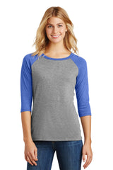 District Women's Perfect Tri 3/4-Sleeve Raglan DM136L