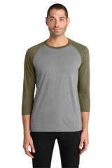 District  Perfect Tri 3/4-Sleeve Raglan. DM136