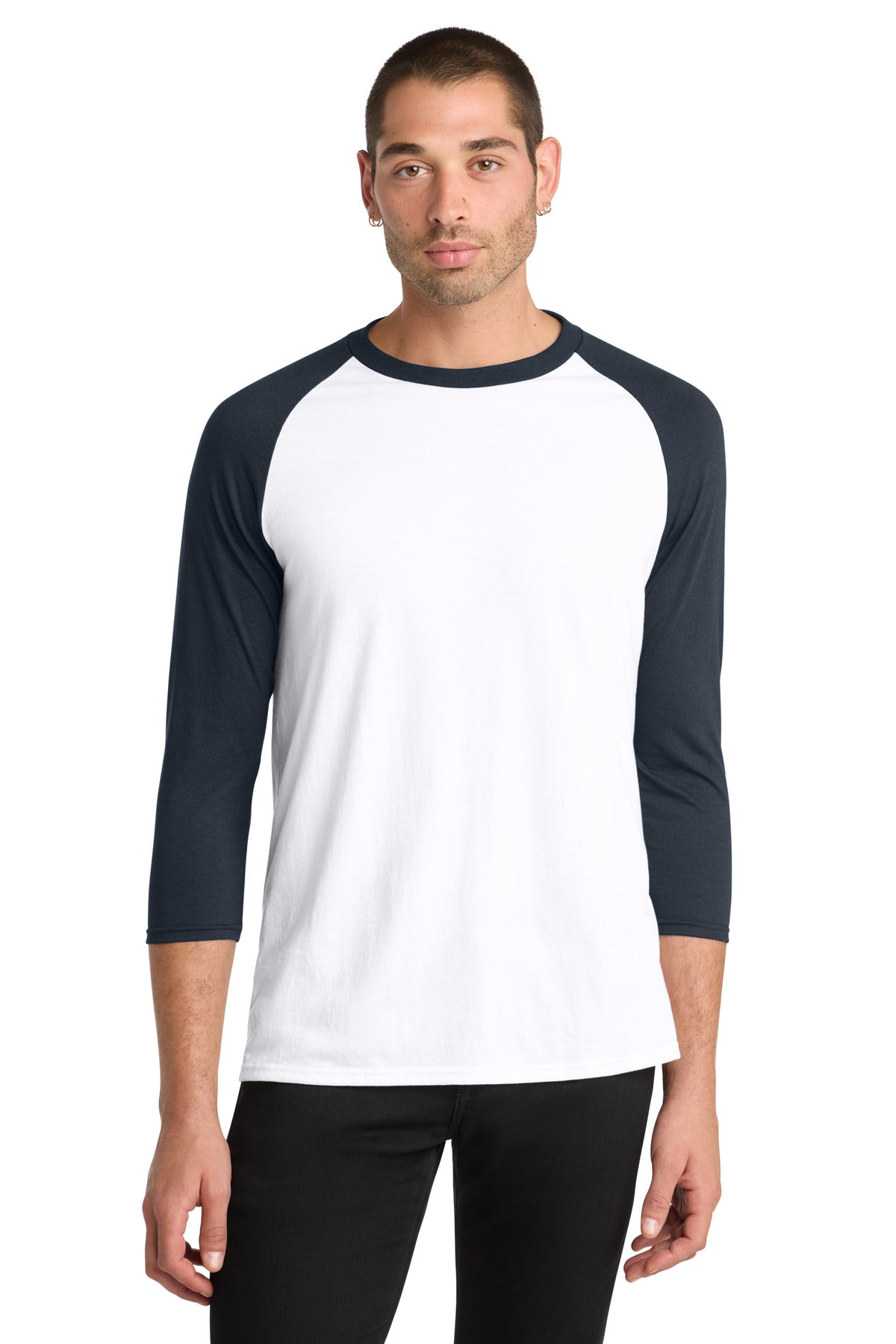 District  Perfect Tri 3/4-Sleeve Raglan. DM136