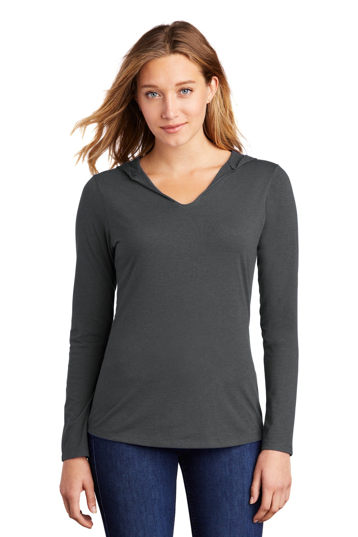 District Women's Perfect Tri Long Sleeve Hoodie DM139L