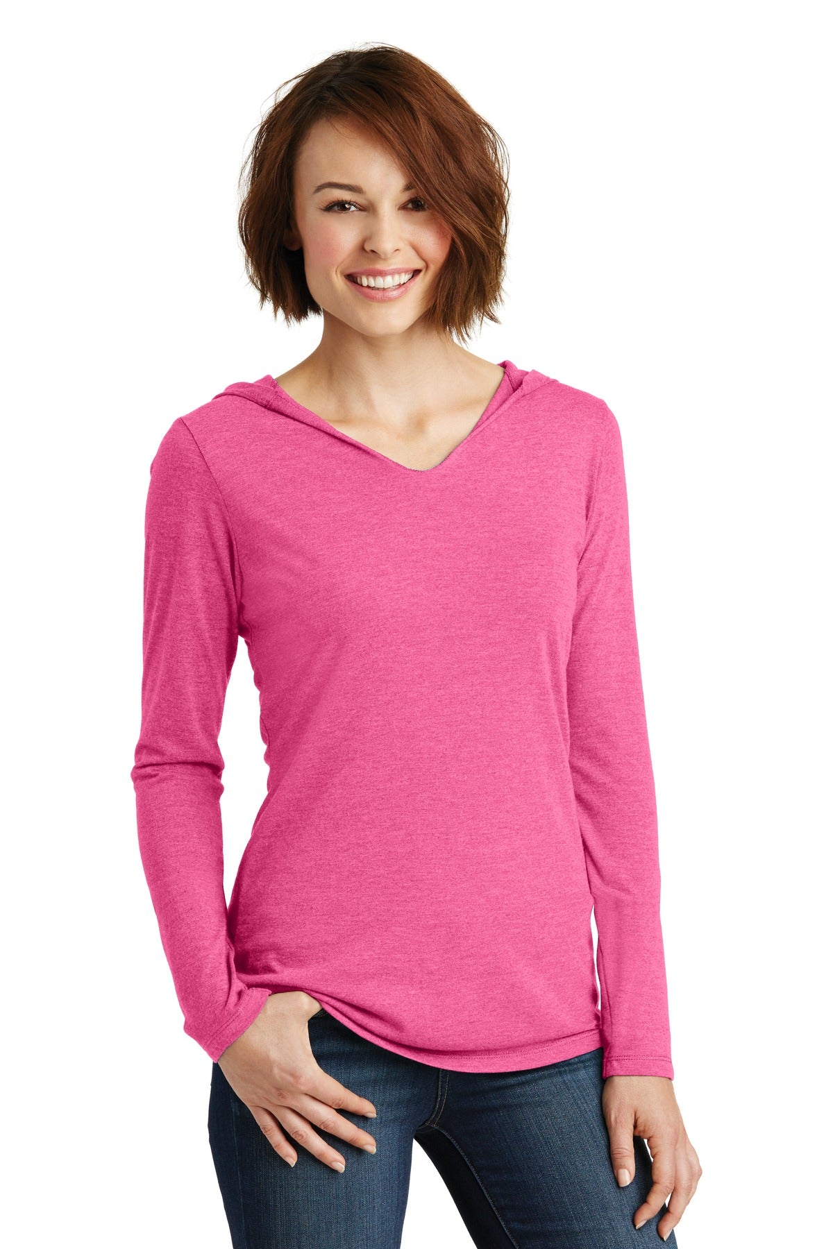 District Women's Perfect Tri Long Sleeve Hoodie DM139L