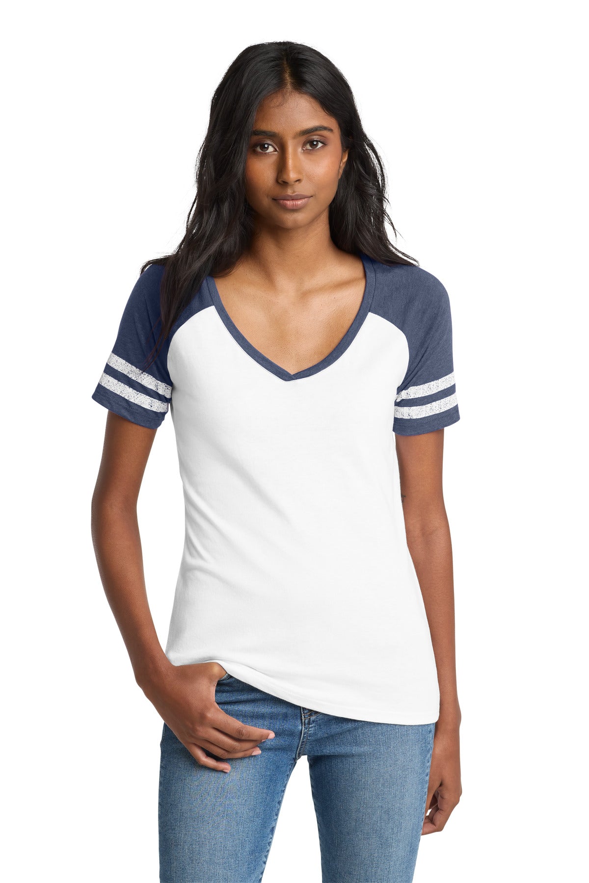 District Women's Game V-Neck Tee DM476