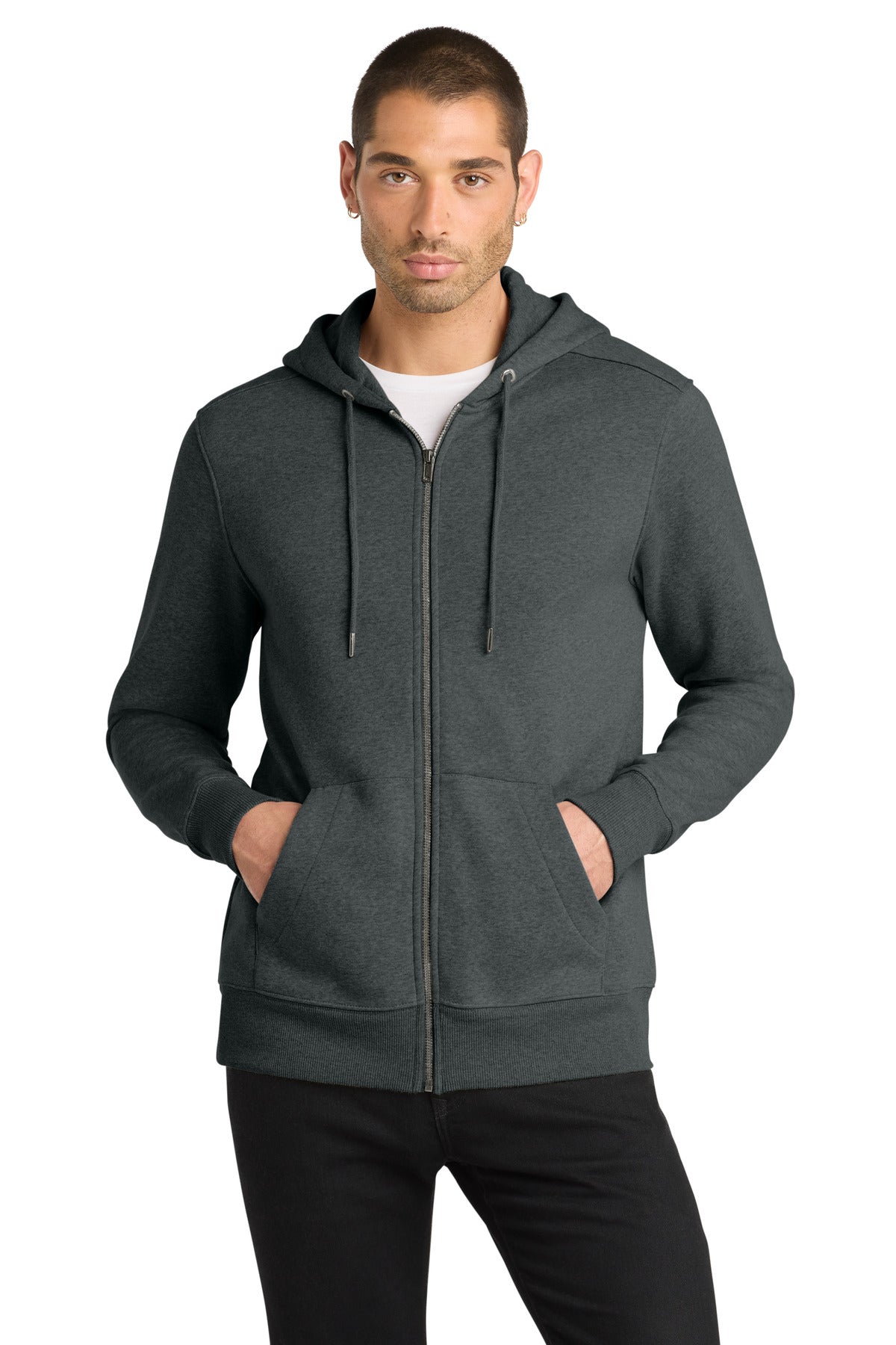District Perfect Weight  Fleece Full-Zip Hoodie DT1103