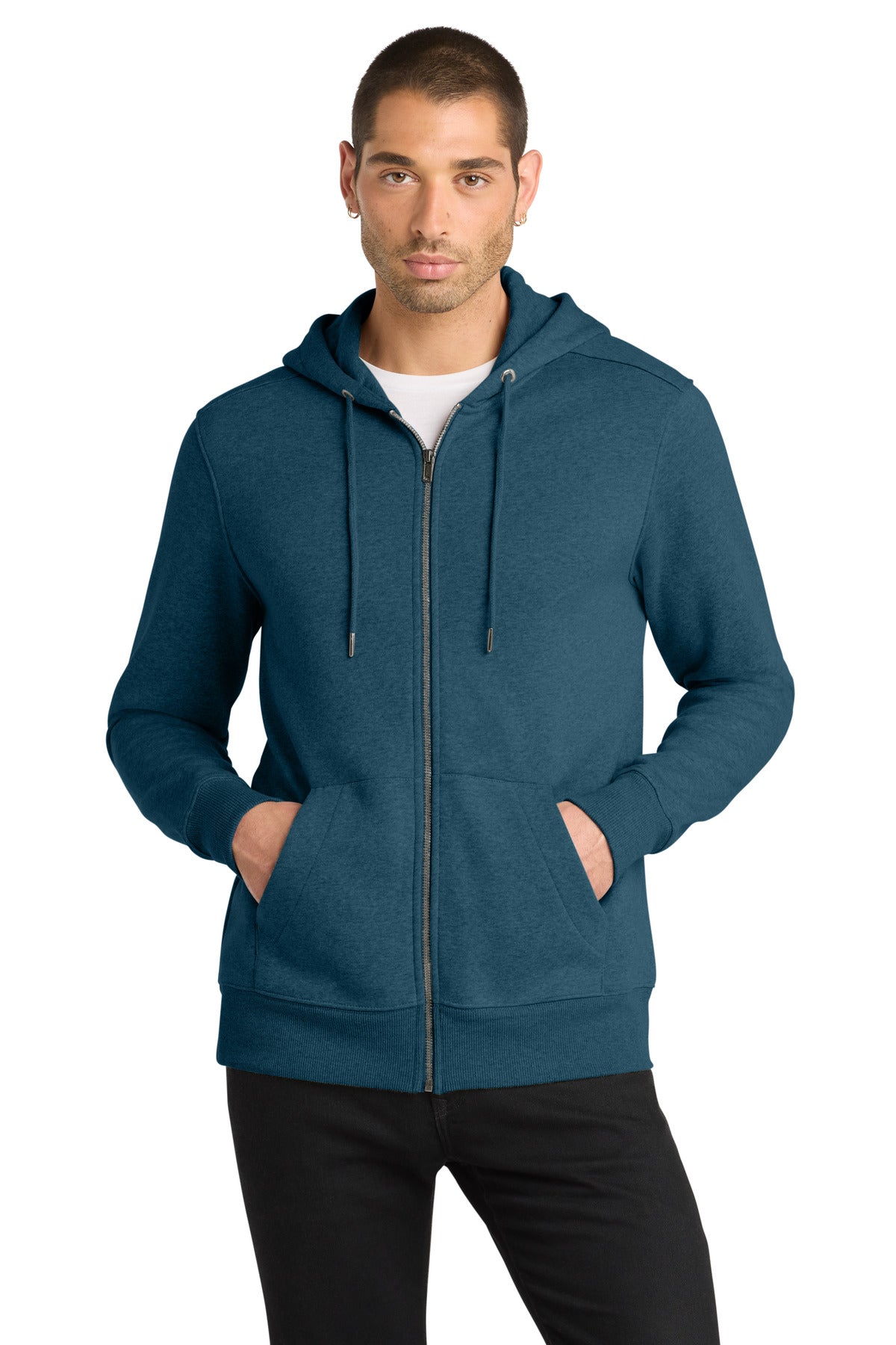 District Perfect Weight  Fleece Full-Zip Hoodie DT1103