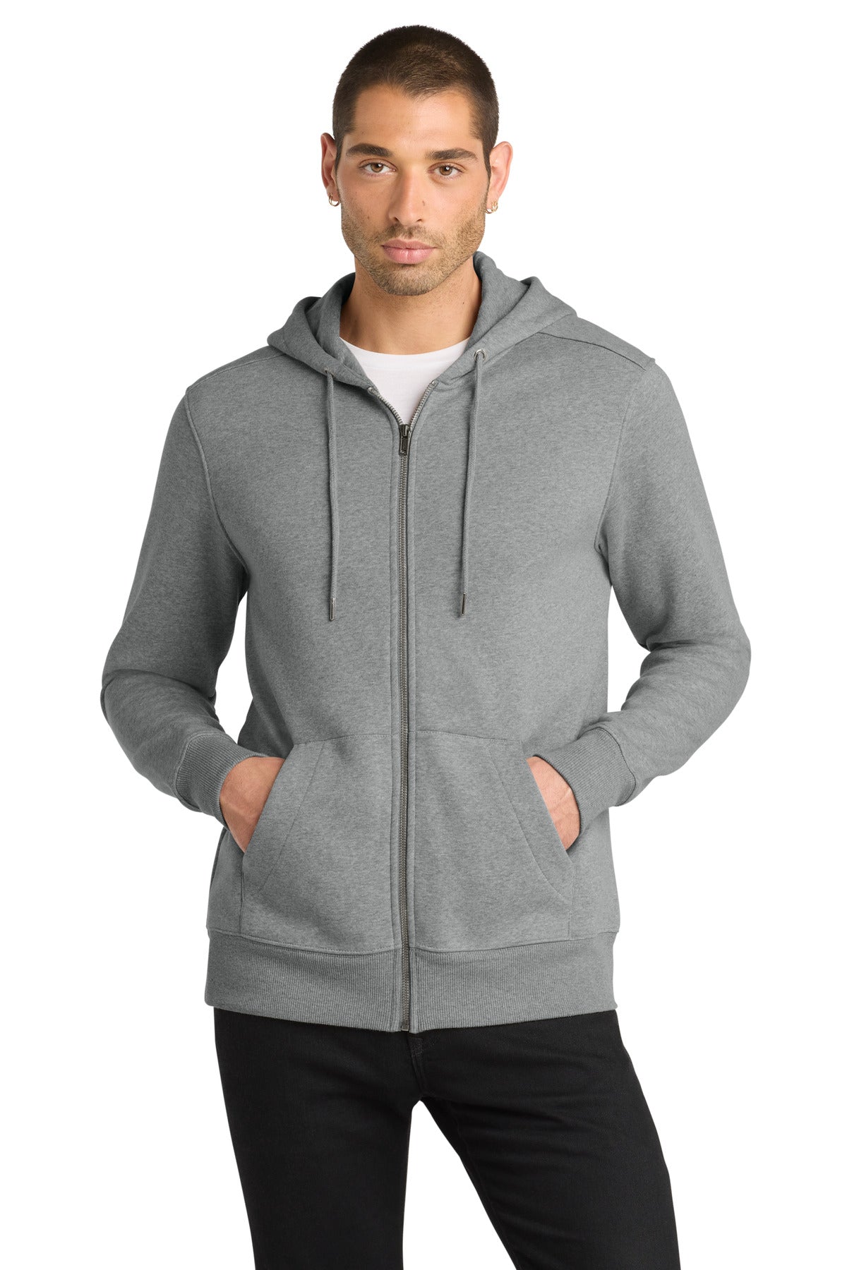 District Perfect Weight  Fleece Full-Zip Hoodie DT1103